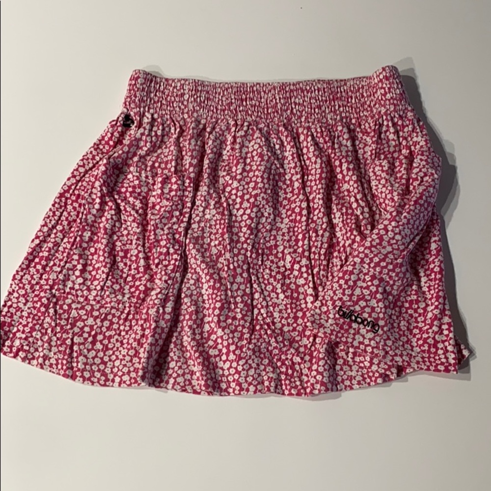 Pink with white flower detail skirt